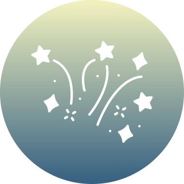 Havai fişek simgesinin vektör çizimi