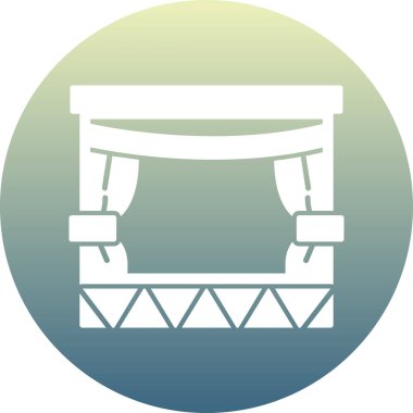 Modern b 'nin vektör çizimi köprü simgesinden yoksun