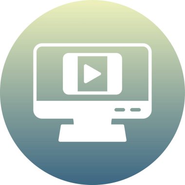 İllüstrasyon video oynatıcı simgesi