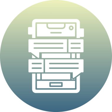 Yazıcı. Web simgesi basit illüstrasyon