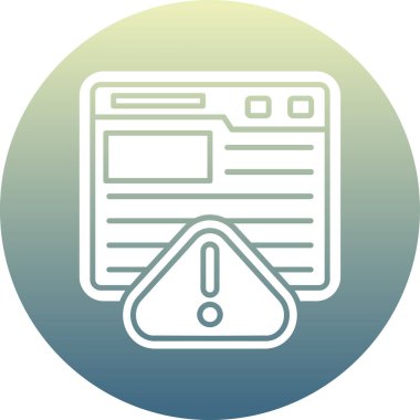 Ağ simgesi. Web sitesinin basit illüstrasyonu