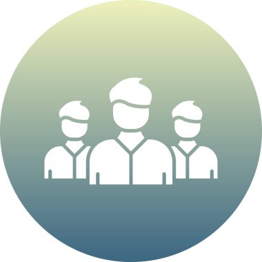 Çember simgesindeki insanların vektör illüstrasyonu