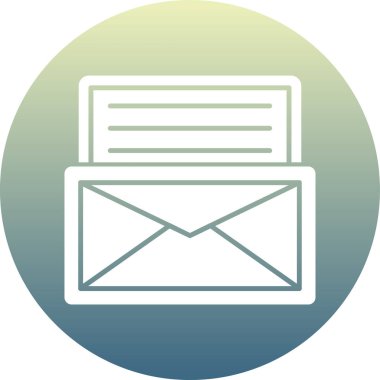 Vektör e-posta düz simgesi