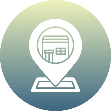 Vektör konumu simge illüstrasyonu