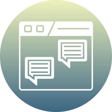 Web sayfası ikon vektör illüstrasyonu