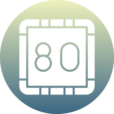 Benzersiz elektronik dijital vektör simgesi