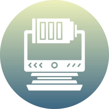 Modern dizüstü bilgisayar simgesinin vektör illüstrasyonu