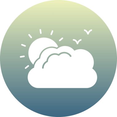 Bulut. Web simgesi basit illüstrasyon