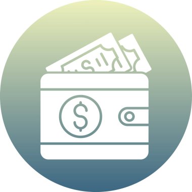 Para için. Web simgesi basit illüstrasyon