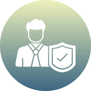 İş adamı simgesi vektör illüstrasyonu