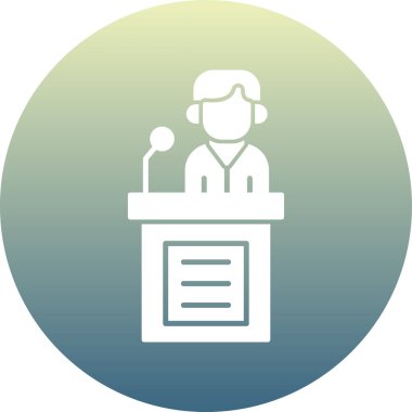 Komutanım. Web simgesi basit illüstrasyon