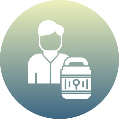 Çantalı bir adamın vektör çizimi