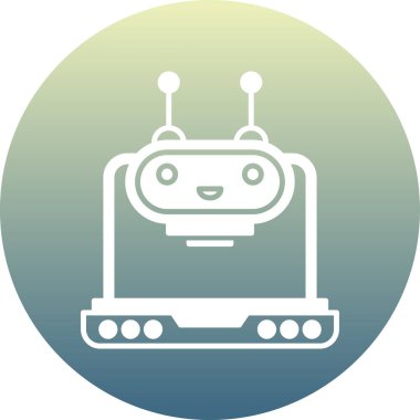 Robot simgesinin vektör illüstrasyonu