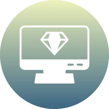 Bilgisayar. Web simgesi basit illüstrasyon