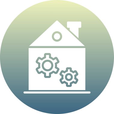 teçhizatlı evin vektör simgesi