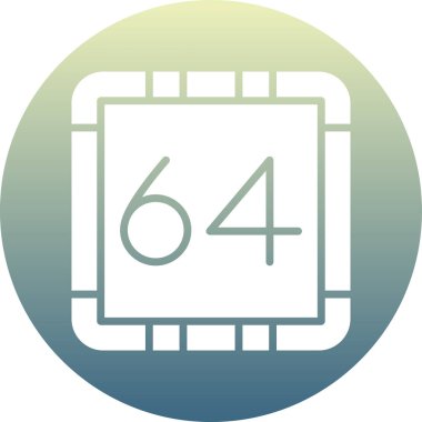 Cpu simgesi, modern vektör illüstrasyon tasarımı