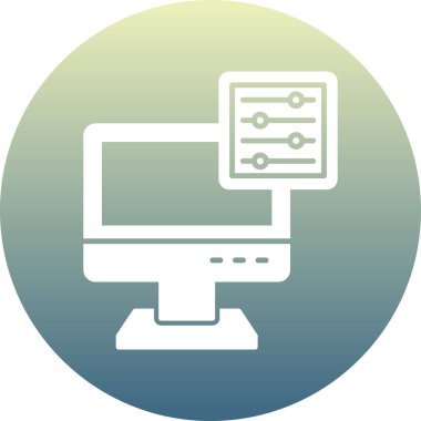 vektör lcd monitörü, illüstrasyon