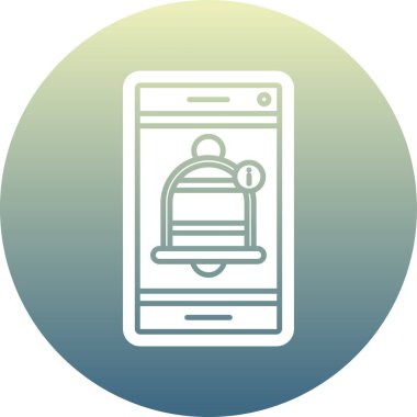 Akıllı telefon simgesi vektör illüstrasyon tasarımlı cep telefonu