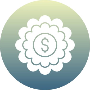 Düz moda çiçek ikonu izole edildi. mavi renk vektör sembolü