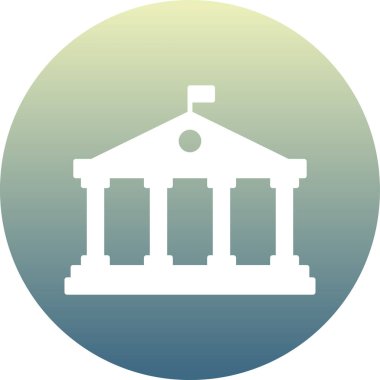 Bina ikonu, illüstrasyon. Basit resimleme