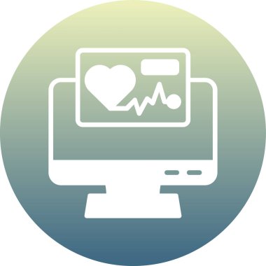 Bir dizüstü bilgisayar simgesinin vektör illüstrasyonu