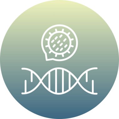 Benzersiz DNA vektör çizgisi simgesi