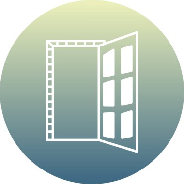 Pencereyi aç. Web simgesi basit illüstrasyon