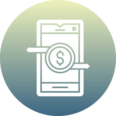 Dolar. Web simgesi basit illüstrasyon