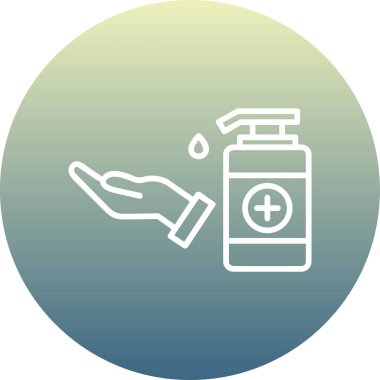 Bir ilaç şişesini tutan elin vektör çizimi