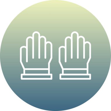 Eldiven. Web simgesi basit illüstrasyon