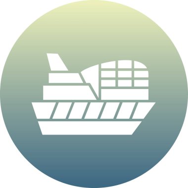 Bir gemi simgesinin vektör çizimi