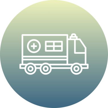 Modern ambulans simgesinin vektör çizimi