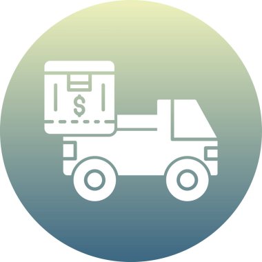 Kamyon. Web simgesi basit illüstrasyon