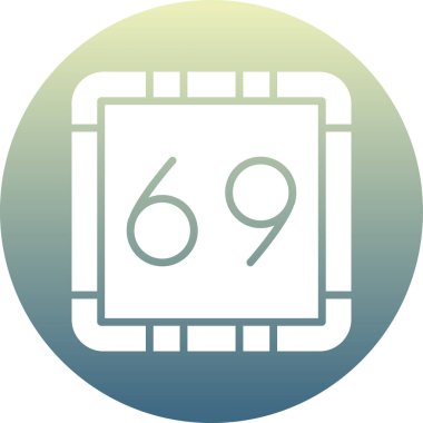 666 simge vektör çizimi tasarımı