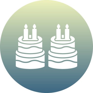 Kek simgesi, vektör illüstrasyonu