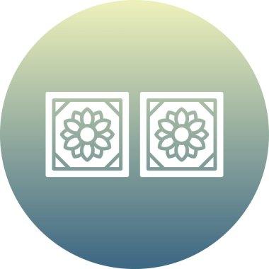 güzel çiçek süsü vektör çizimi