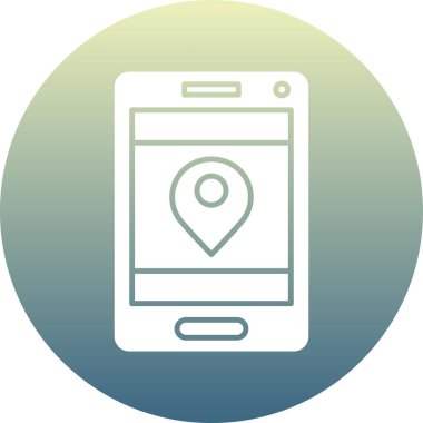 Akıllı telefon simgesinin vektör illüstrasyonu