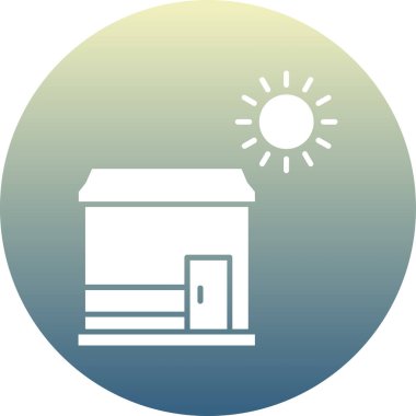 Modern yapı simgesinin vektör illüstrasyonu