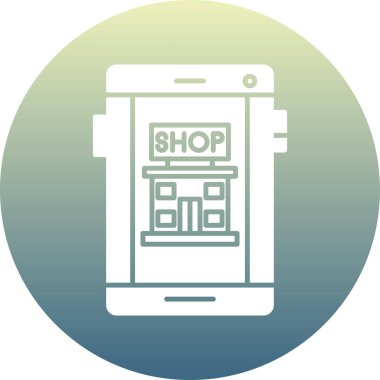 dükkan simgesi vektör illüstrasyonu