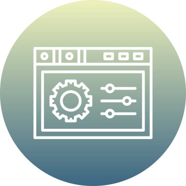 Ayarlama. Web simgesi basit illüstrasyon