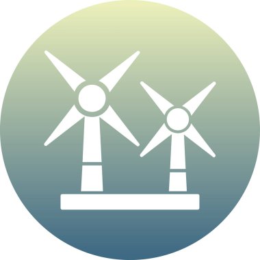 Rüzgar türbinleri vektör çizim