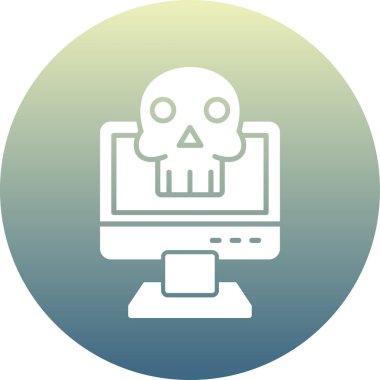 Kafatası. Web simgesi basit illüstrasyon