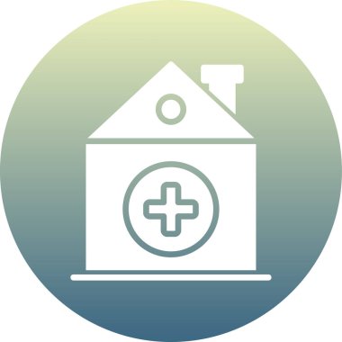 Hastane inşa vektör simgesi modern basit illüstrasyon