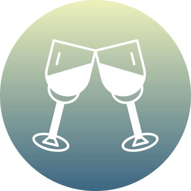 Bir bardak şarabın vektör çizimi