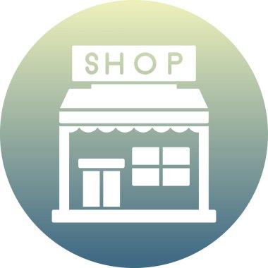 dükkan simgesi vektör illüstrasyonu