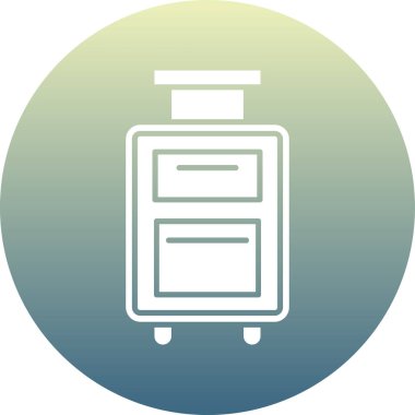 Benzersiz Benzin İstasyonu Vektör Kabartma Simgesi