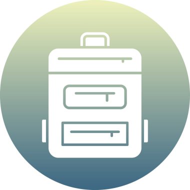 Çanta simgesinin vektör illüstrasyonu