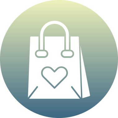 Alışveriş poşeti simgesinin vektör illüstrasyonu