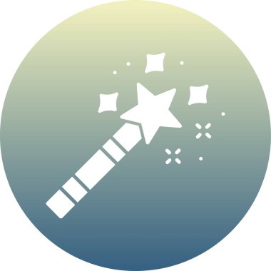 Sihirli çubuk simgesi vektör çizimi