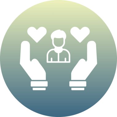 Kalp ikonu vektör illüstrasyonu